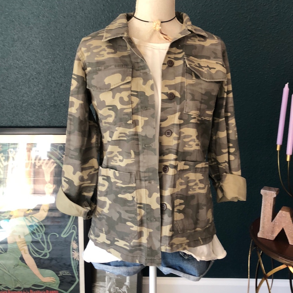 Sanctuary Camo Shirt Jacket Size Small